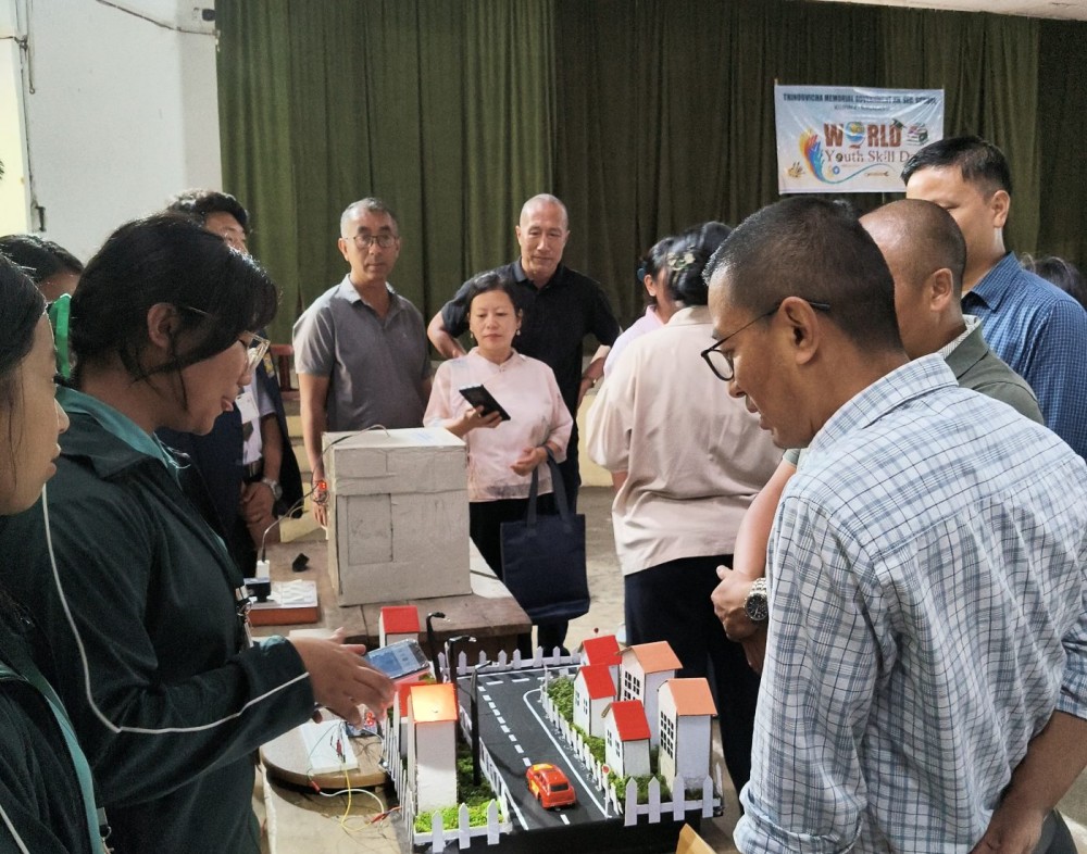 Students of TMGHSS Kohima showcase their innovation during a skill exhibition organised to mark World Youth Skills Day 2026 in the school on July 14. (Photo Courtesy:  TMGHSS)